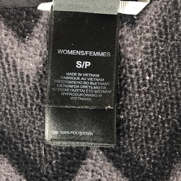 North Face Black Grey Zip Zag Print Zip Up Jacket - Picture 7 of 8